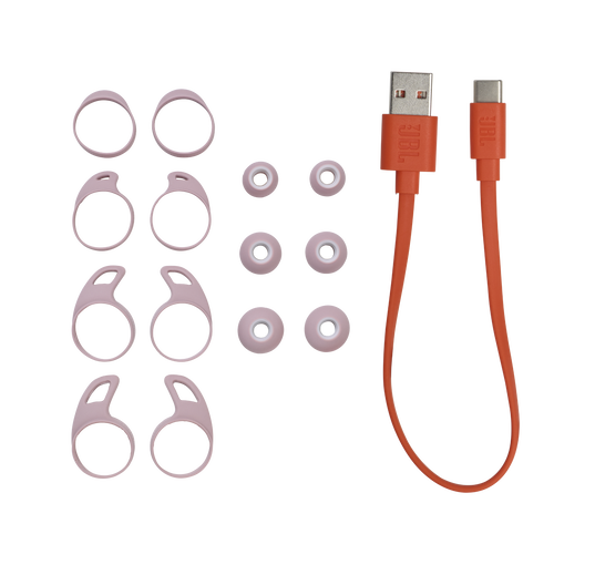 JBL Reflect Flow Pro - Pink - Waterproof true wireless Noise Cancelling active sport earbuds - Detailshot 1